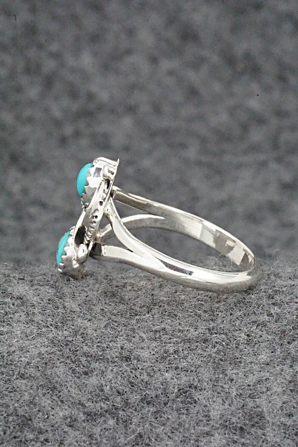 Turquoise & Sterling Silver Ring - William Begay - Size 8.5