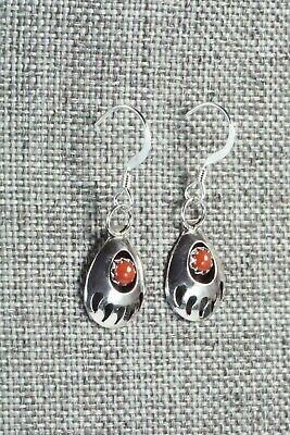 Coral & Sterling Silver Earrings - Leta Parker