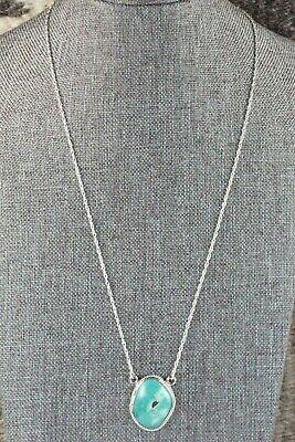 Navajo Turquoise & Sterling Silver Necklace - Annie Spencer - High Lonesome Trading