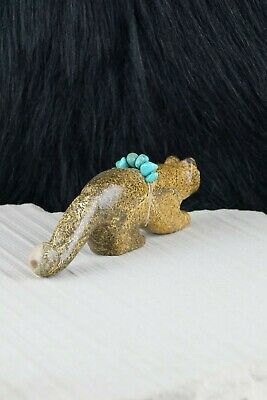 Mountain Lion Zuni Fetish Carving - Cheryl Beyuka - High Lonesome Trading