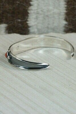 Navajo Coral & Sterling Silver Bracelet - Paul Largo