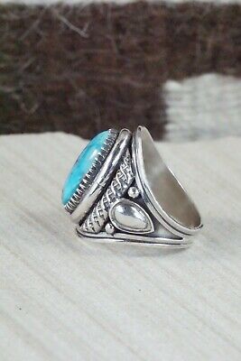 Turquoise & Sterling Silver Ring - Derrick Gordon - Size 10