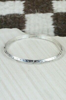 Navajo Sterling Silver Bangle Cuff - Elaine Tahe