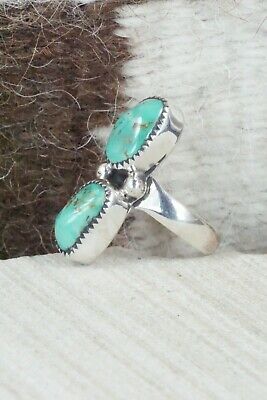 Turquoise and Sterling Silver Ring - Pricilla Reeder - Size 7