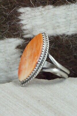 Spiny Oyster and Sterling Silver Ring - Selina Warner - Size 8