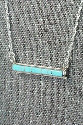 Turquoise & Sterling Silver Necklace - Rolanda Natachu