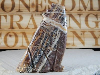 Wolf Zuni Fetish Carving - Bernard Laiwakete - High Lonesome Trading