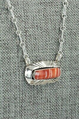Spiny Oyster & Sterling Silver Necklace - Sadie Jim
