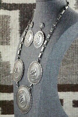 Sterling Silver Necklace and Earrings Set - Eugene Charley