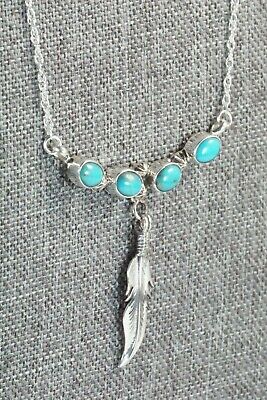 Turquoise & Sterling Silver Necklace - Verley Betone