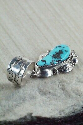 Turquoise and Sterling Silver Pendant - Clem Nalwood