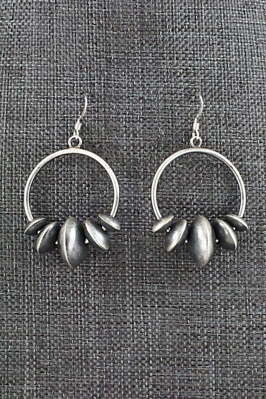 Sterling Silver Navajo Pearl Earrings - Preston Haley