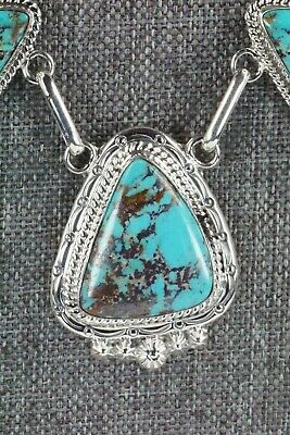 Turquoise & Sterling Silver Necklace - Raymond Delgarito - High Lonesome Trading