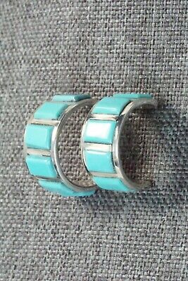 Turquoise & Sterling Silver Earrings - Lloyd Kanesta