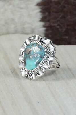 Turquoise & Sterling Silver Ring - Samuel Yellowhair - Size 6.5