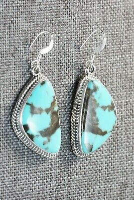 Navajo Turquoise & Sterling Silver Earrings - Rosie Chee