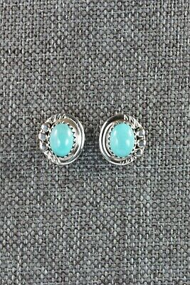 Navajo Turquoise & Sterling Silver Earrings - Mark Davis