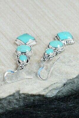 Turquoise & Sterling Silver Earrings - Annie Spencer - Navajo - High Lonesome Trading