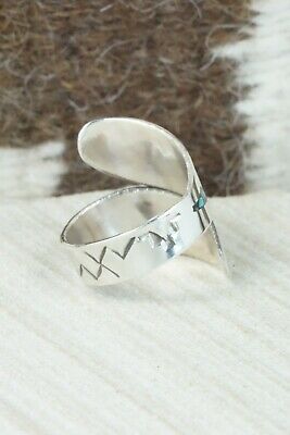 Turquoise, Coral & Sterling Silver Ring - Jolene Jazzie - Size 7