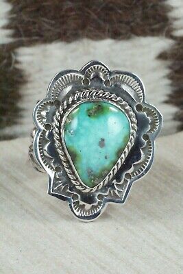 Turquoise and Sterling Silver Ring - Leonard Maloney - Size 10.5