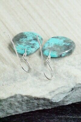 Turquoise & Sterling Silver Earrings - Lester Abeyta