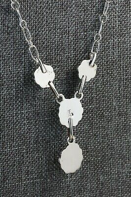 Coral & Sterling Silver Floral Necklace - Sadie Jim