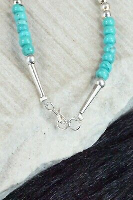 Turquoise & Sterling Silver Necklace - Navajo