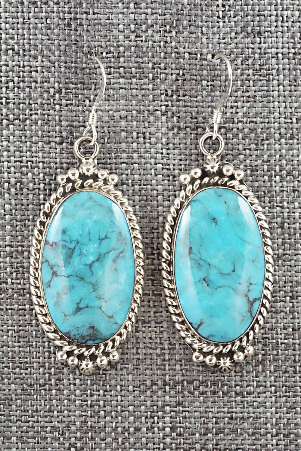 Turquoise & Sterling Silver Earrings - Gregg Yazzie