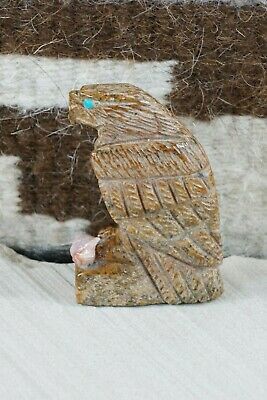 Eagle Zuni Fetish Carving - Carlos Tsattie - High Lonesome Trading
