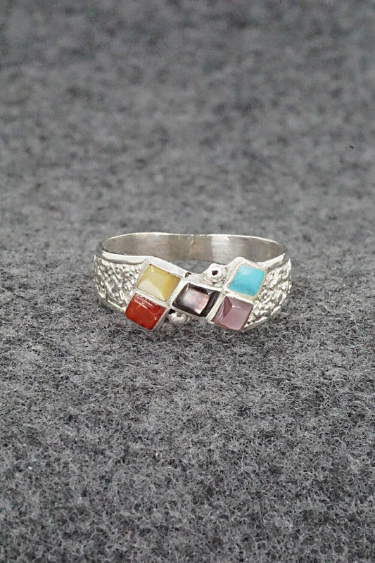 Multi Stone & Sterling Silver Ring - Bonnie Quam - Size 8.5