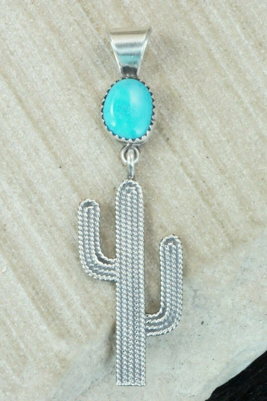 Turquoise and Sterling Silver Pendant - Annie Spencer