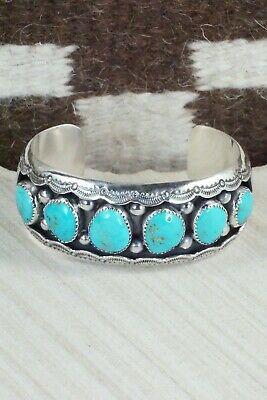 Turquoise & Sterling Silver Bracelet - Wilbert Muskett Sr. - High Lonesome Trading
