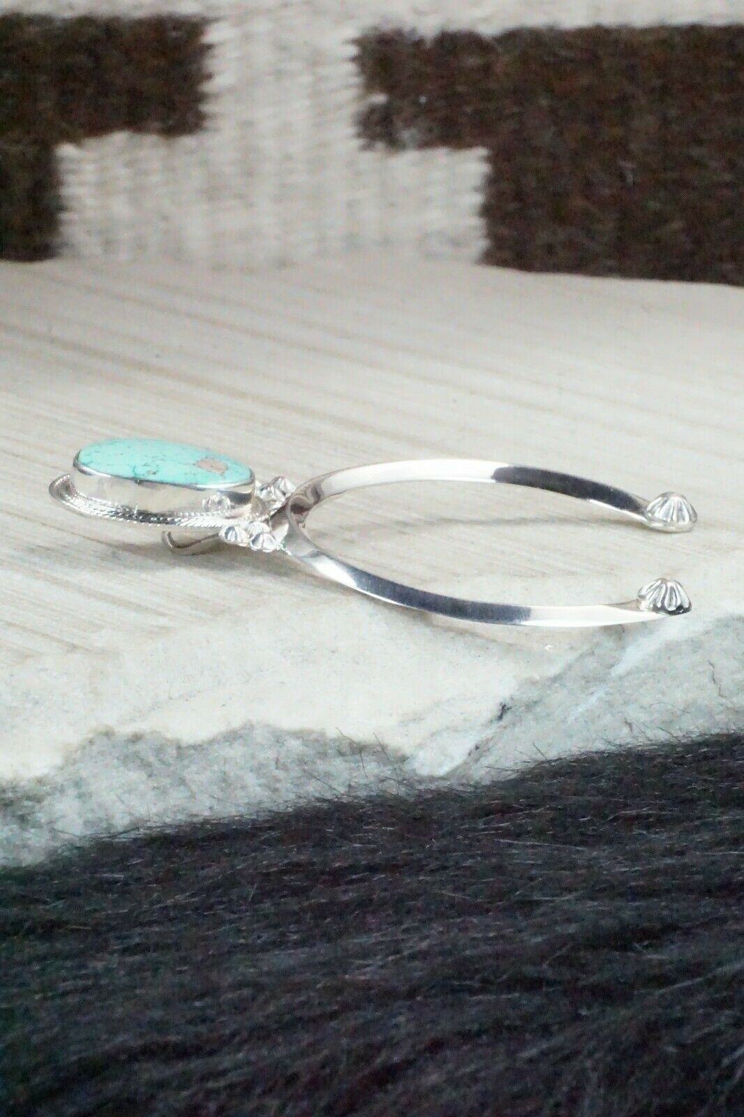 Turquoise & Sterling Silver Naja - Clarence Long