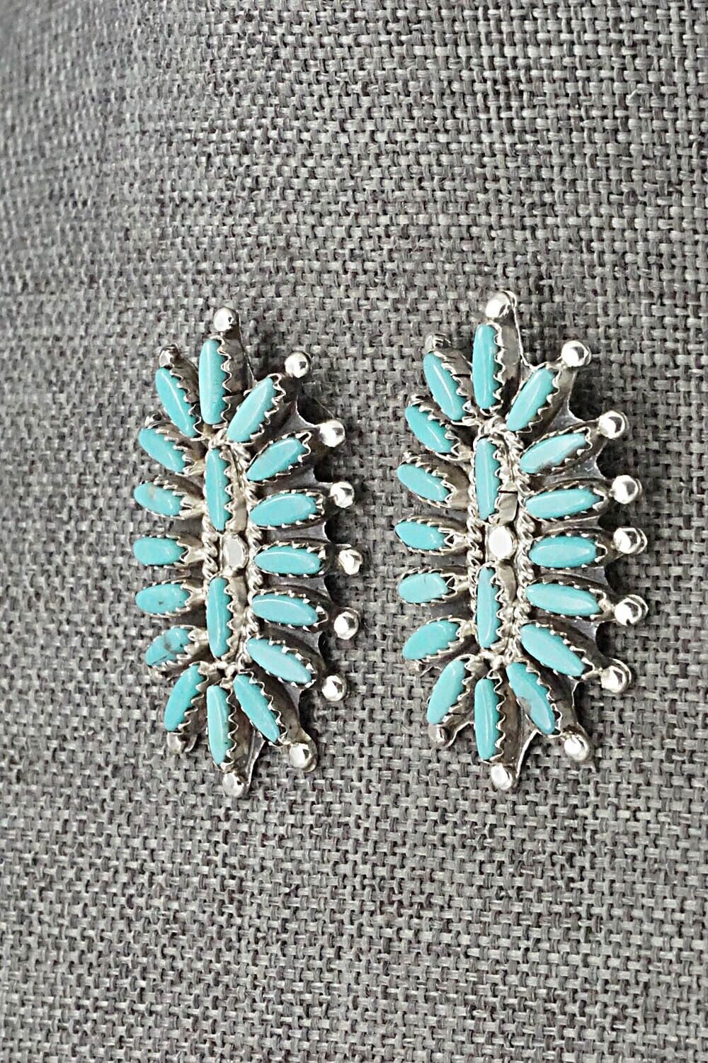 Turquoise & Sterling Silver Squash Blossom Set - Nathaniel Nez