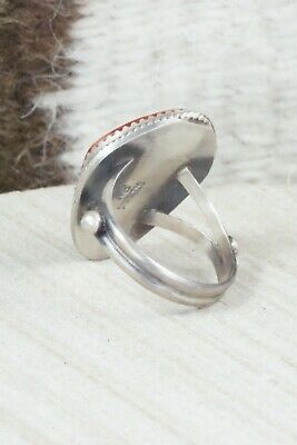 Spiny Oyster & Sterling Silver Ring - Selina Warner - Size 8.5