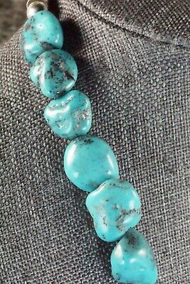 Turquoise & Sterling Silver Necklace - Navajo