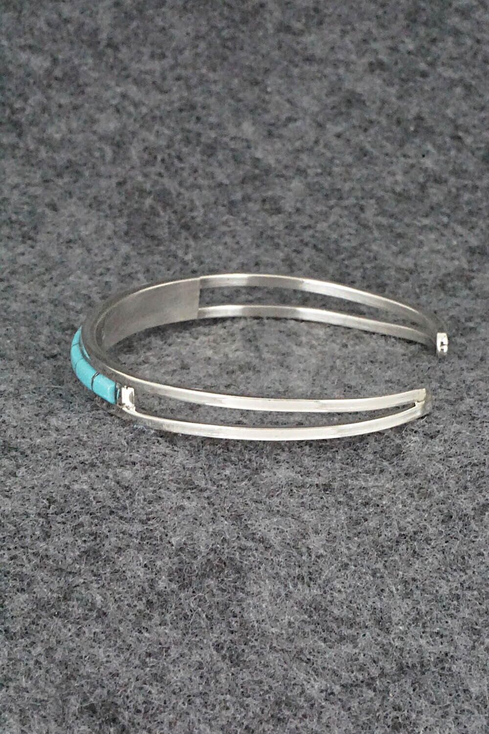 Turquoise & Sterling Silver Inlay Bracelet - Anson Wallace