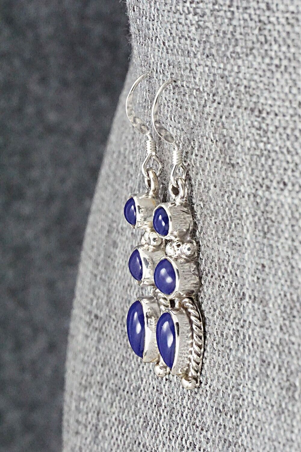 Lapis & Sterling Silver Earrings - Gary Shorty
