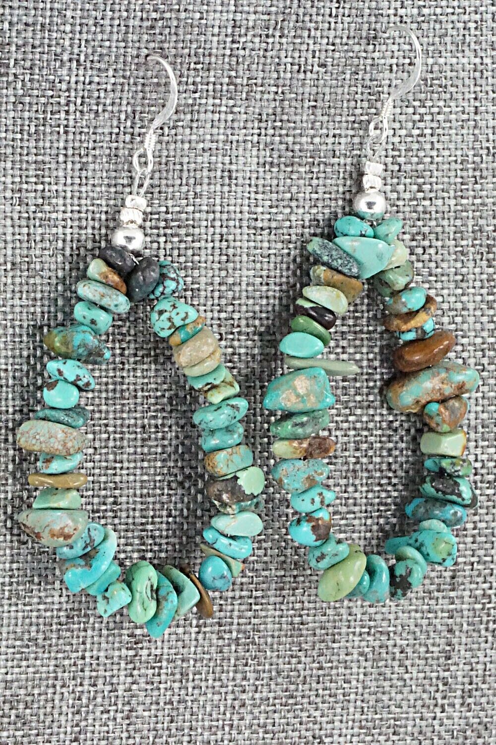 Turquoise & Sterling Silver Earrings - Doreen Jake