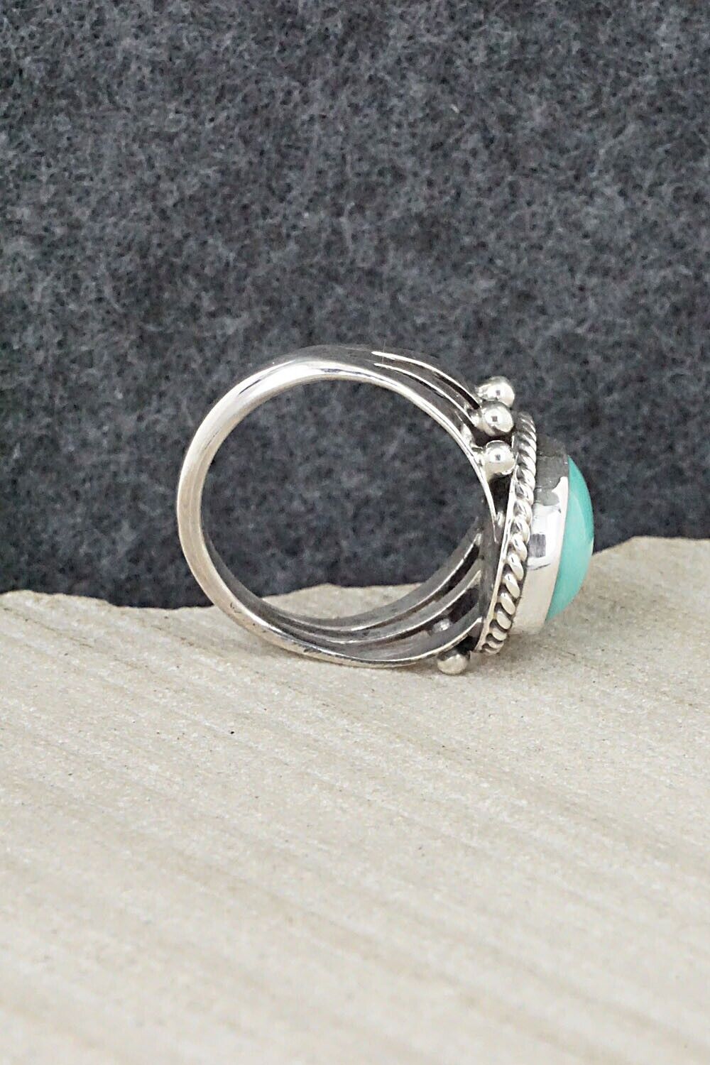 Turquoise & Sterling Silver Ring - Alice Rose Saunders - Size 6