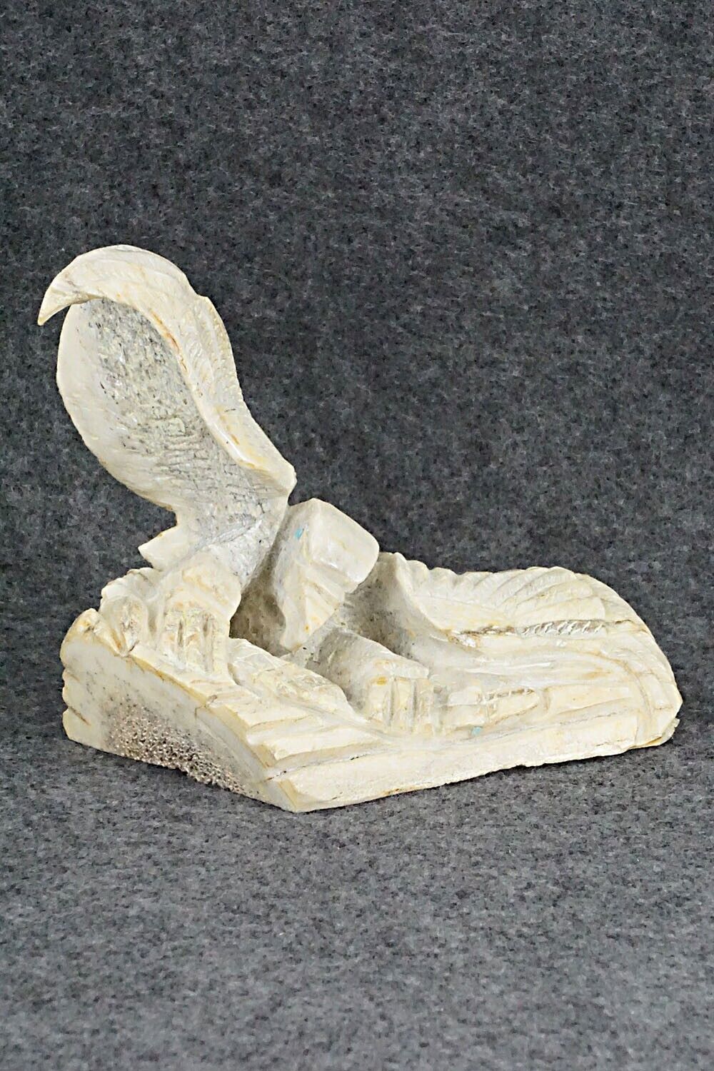 Eagle & Snake Zuni Fetish Carving - Jerrold Lahaleon