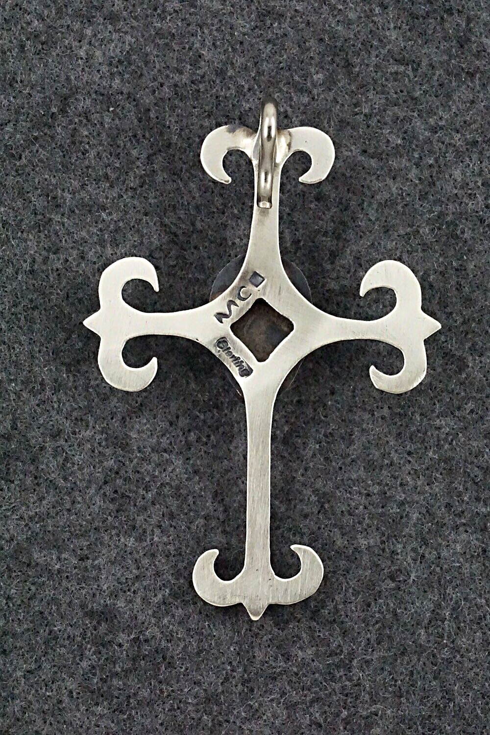 Turquoise and Sterling Silver Pendant - Martha Cayatineto