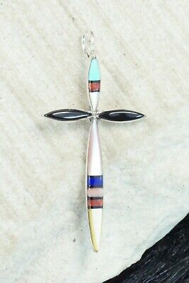 Multi Stone & Sterling Silver Pendant - Lynette Bowannie