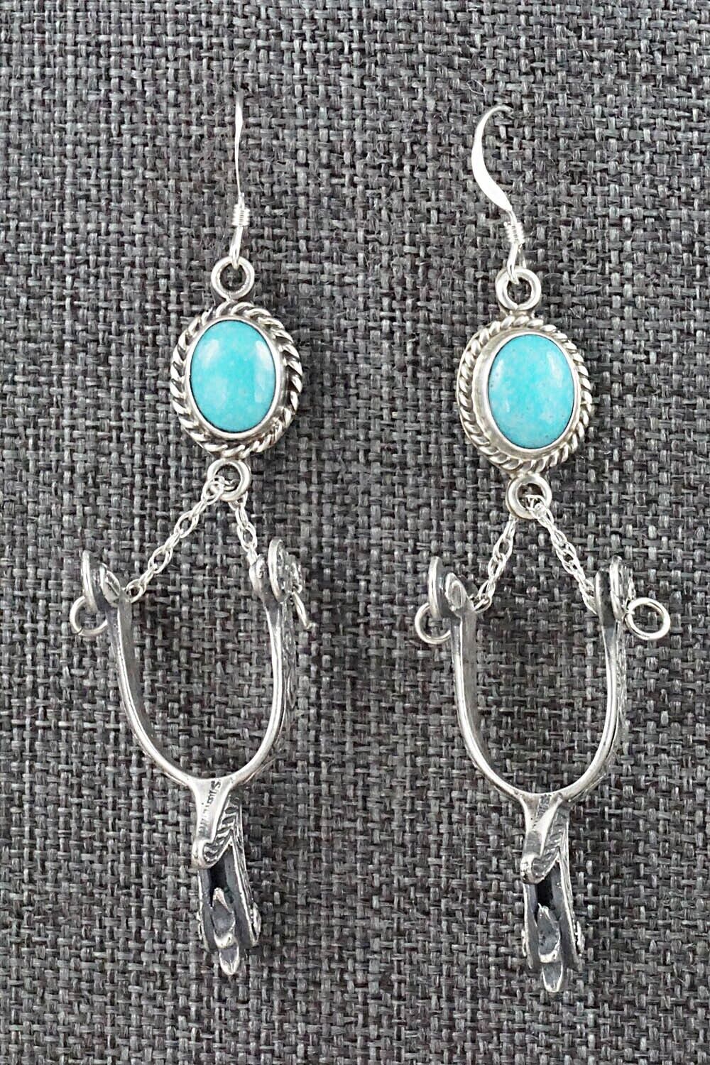 Turquoise & Sterling Silver Earrings - Annie Spencer