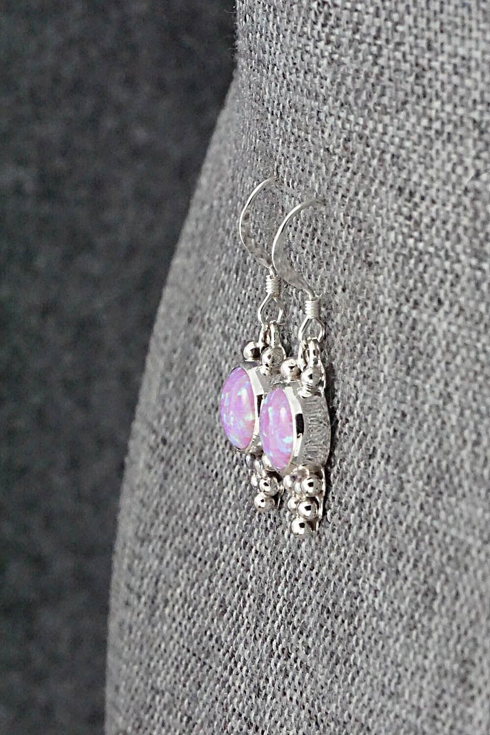 Opalite & Sterling Silver Earrings - Adelarae Yazzie