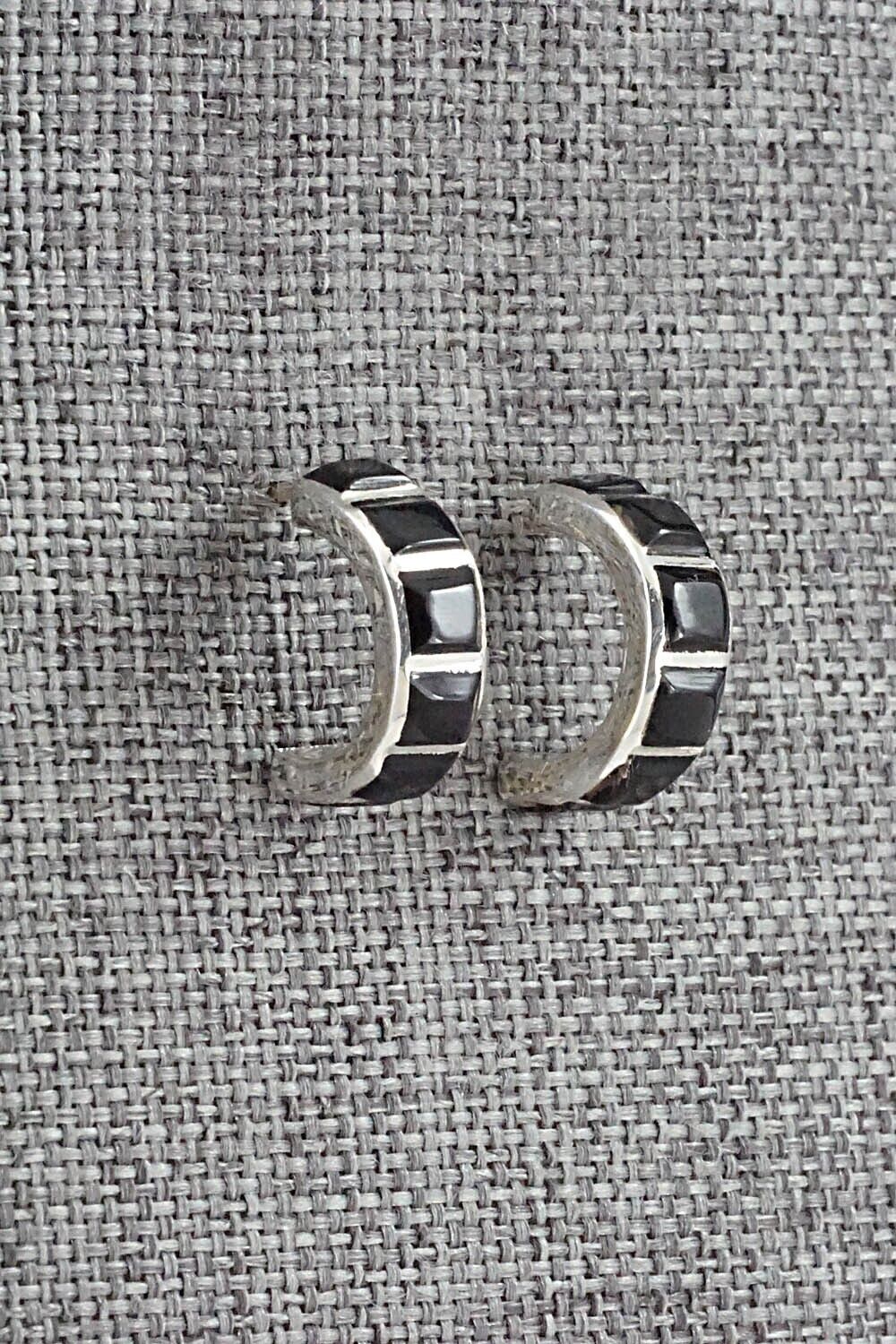 Onyx & Sterling Silver Earrings - Glennetta Luna