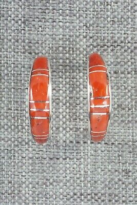 Coral & Sterling Silver Earrings - K Peina