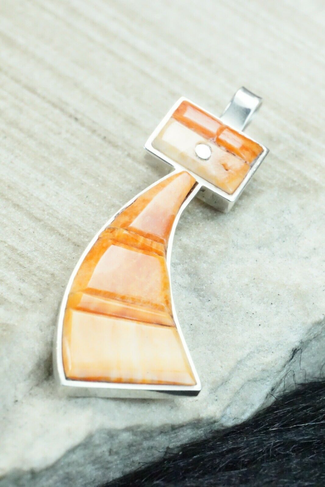 Spiny Oyster & Sterling Silver Pendant - Harold Smith
