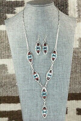 Multi Stone & Sterling Silver Necklace and Earrings Set - Leslie Lamy