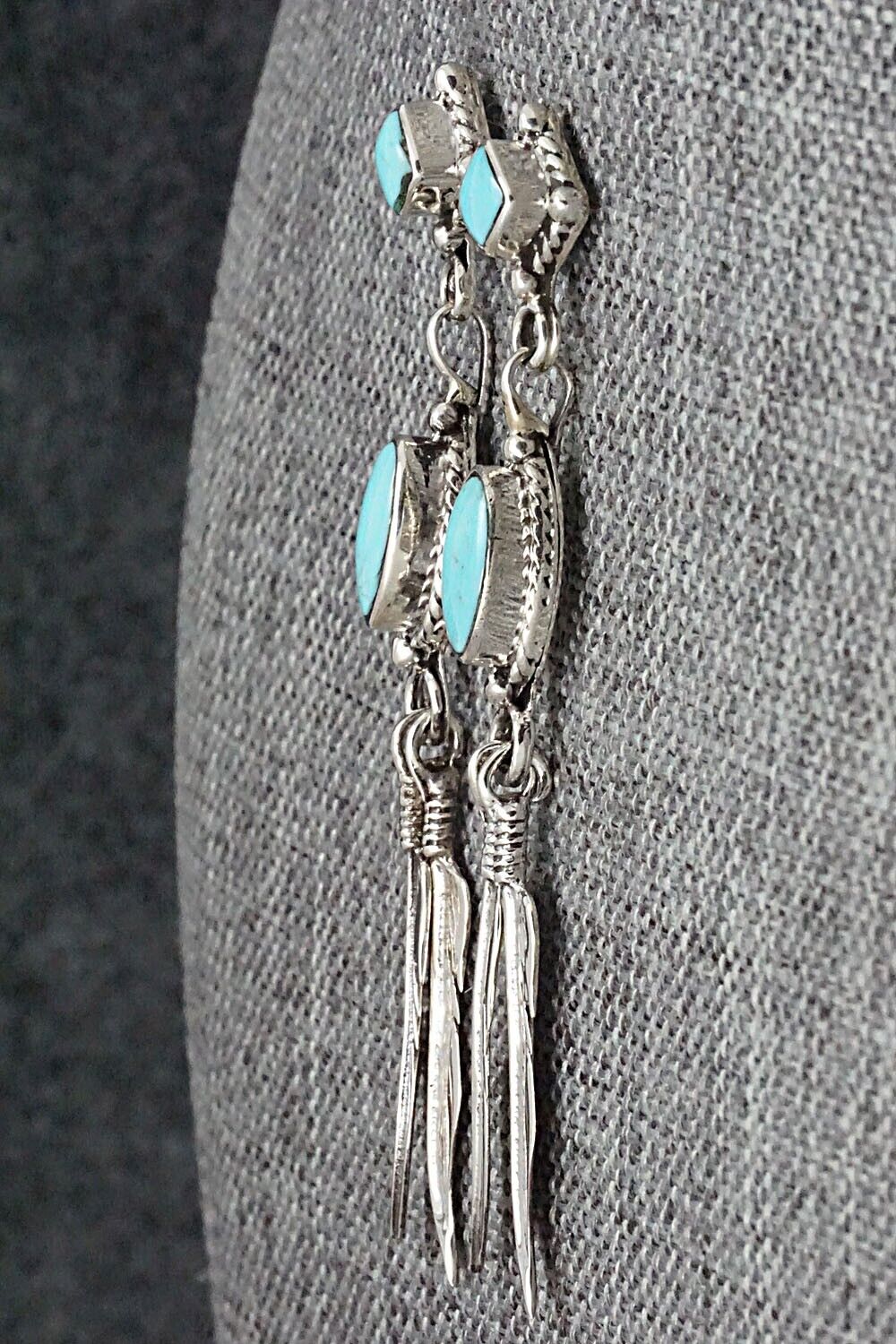 Turquoise & Sterling Silver Earrings - Shania Henio